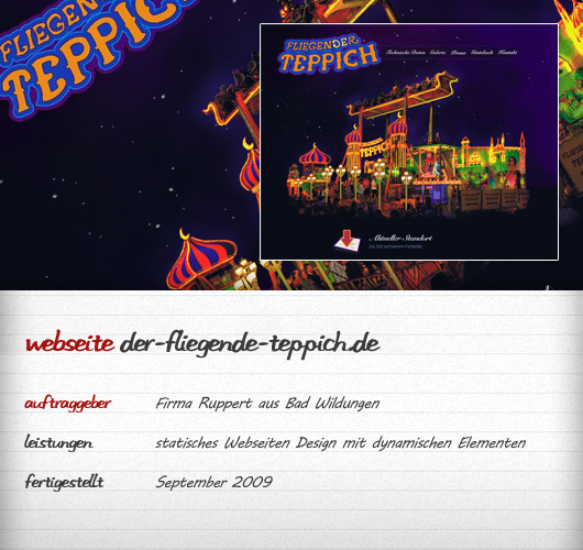 webdesign für den schaustellerbetrieb ruppert