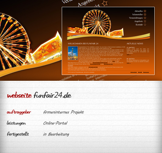 webdesign für die schaustellerplatform